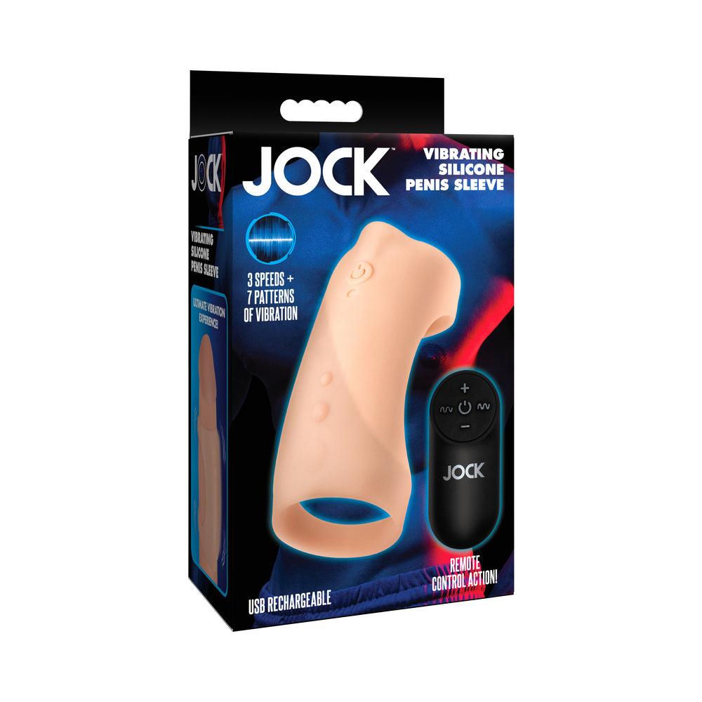 Curve Novelties - JOCK Vibrating Silicone Penis Sleeve Light - Bondage & Fetish Toys - Silicone