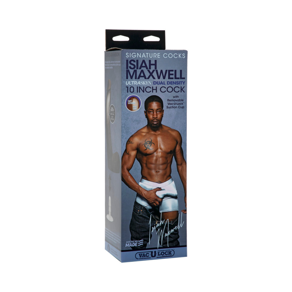 Doc Johnson - Signature Cocks Isiah Maxwell 10 Inch ULTRASKYN Cock Chocolate - Dildos - TPE/TPR/Elastomers
