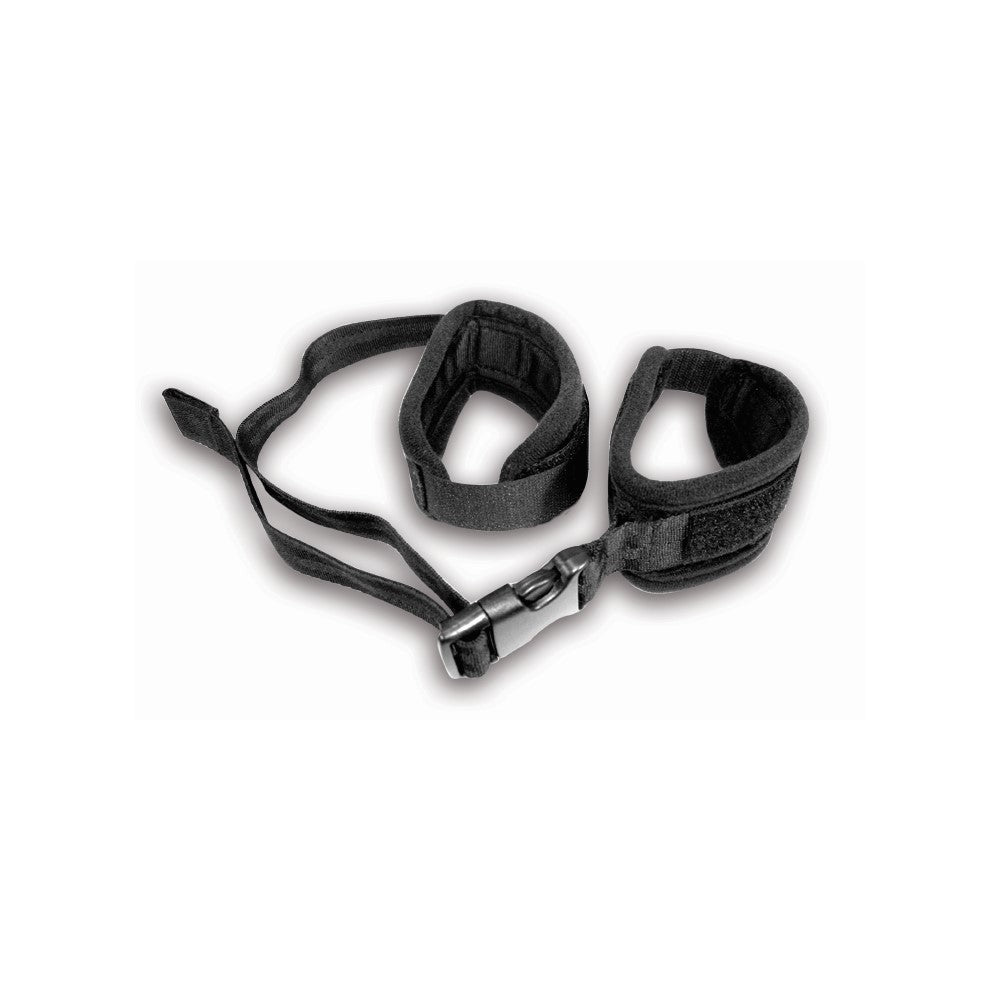 Sportsheets - Sportsheets Sex & Mischief Adjustable Handcuffs Black - Bondage & Fetish Toys - Polyester