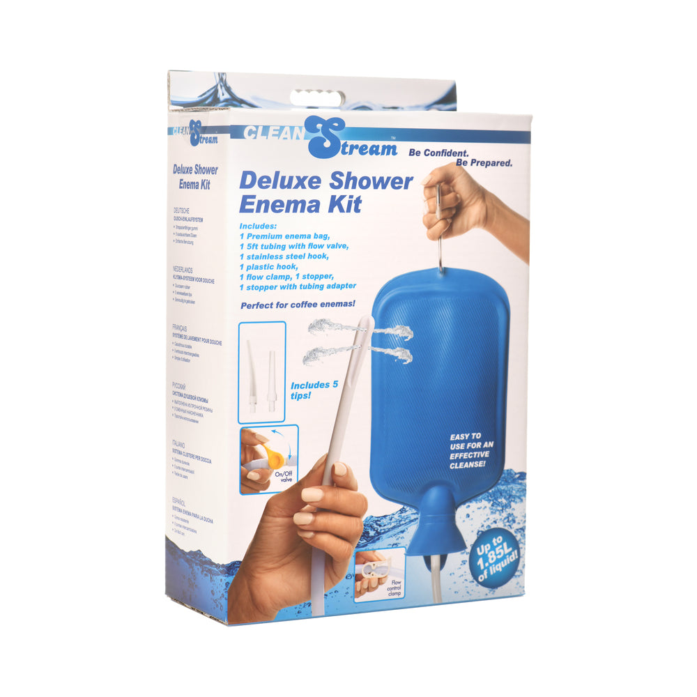 XR Brands - CleanStream Deluxe Shower Enema Kit - Sexual Wellness - Plastic