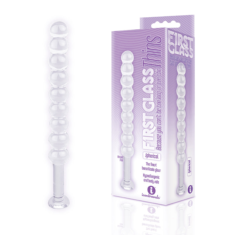 Icon Brands - The 9''s Glass Thins Spherical Glass Plug - Anal Toys & Stimulators - Glass