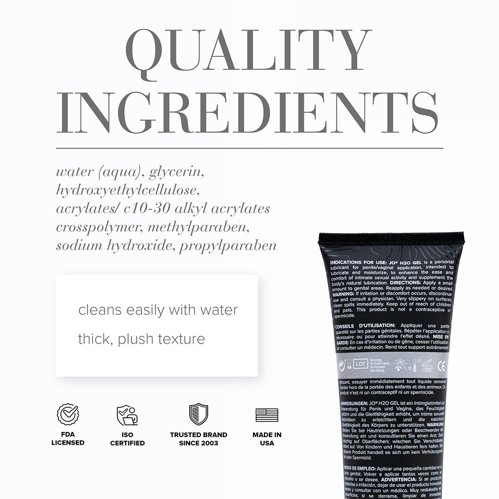 System JO - JO H2O Gel Water-Based Personal Lubricant 4 oz. - Lubricants, Creams & Glides - Gel