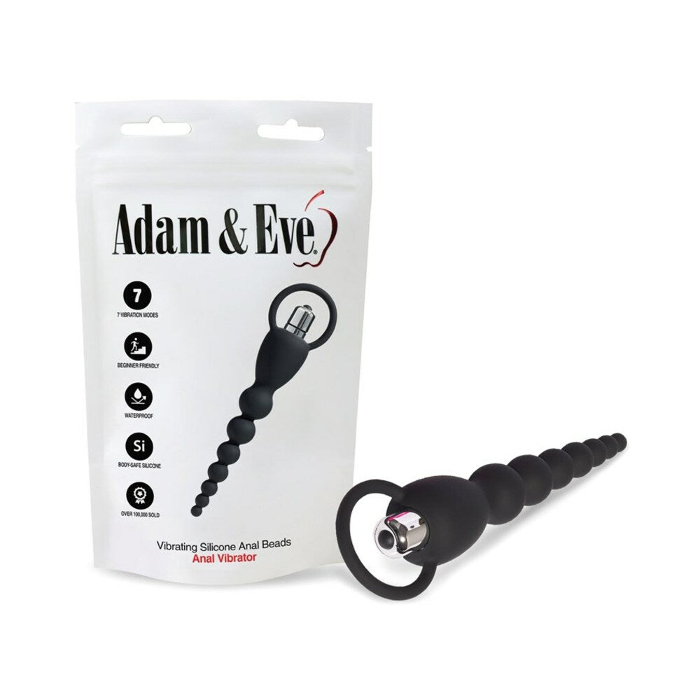 Adam & Eve - Adam & Eve Vibrating Silicone Anal Beads (Bag Packaging) - Anal Toys & Stimulators - Silicone