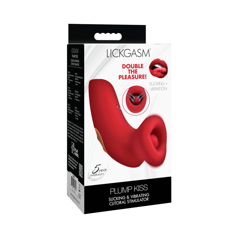XR Brands - Lickgasm Plump Kiss Sucking & Vibrating Clitoral Stimulator - Vibrators