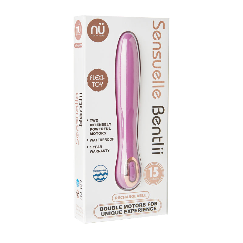 Nu Sensuelle - Nu Sensuelle Bentlii Silicone 15 Functions Dual Motor Waterproof USB Rechargeable Purple - Vibrators - Silicone