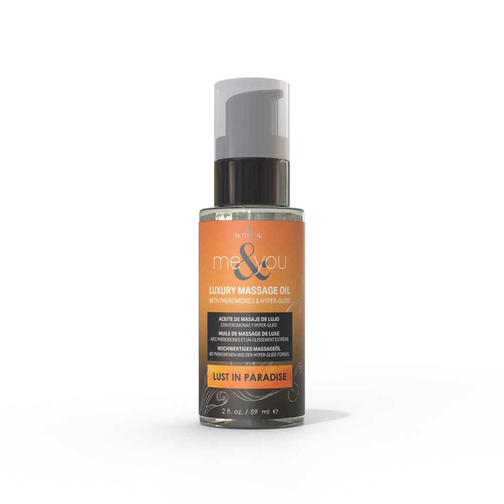 Sensuva - Sensuva Me & You Pheromone-Infused Luxury Massage Oil Lust in Paradise 2 oz. - Lubricants, Creams & Glides - Liquid