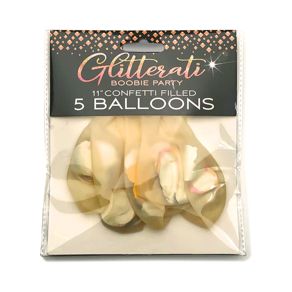 Little Genie - Glitterati Boobie Party Confetti Balloons 5-Pack - Novelties & Games