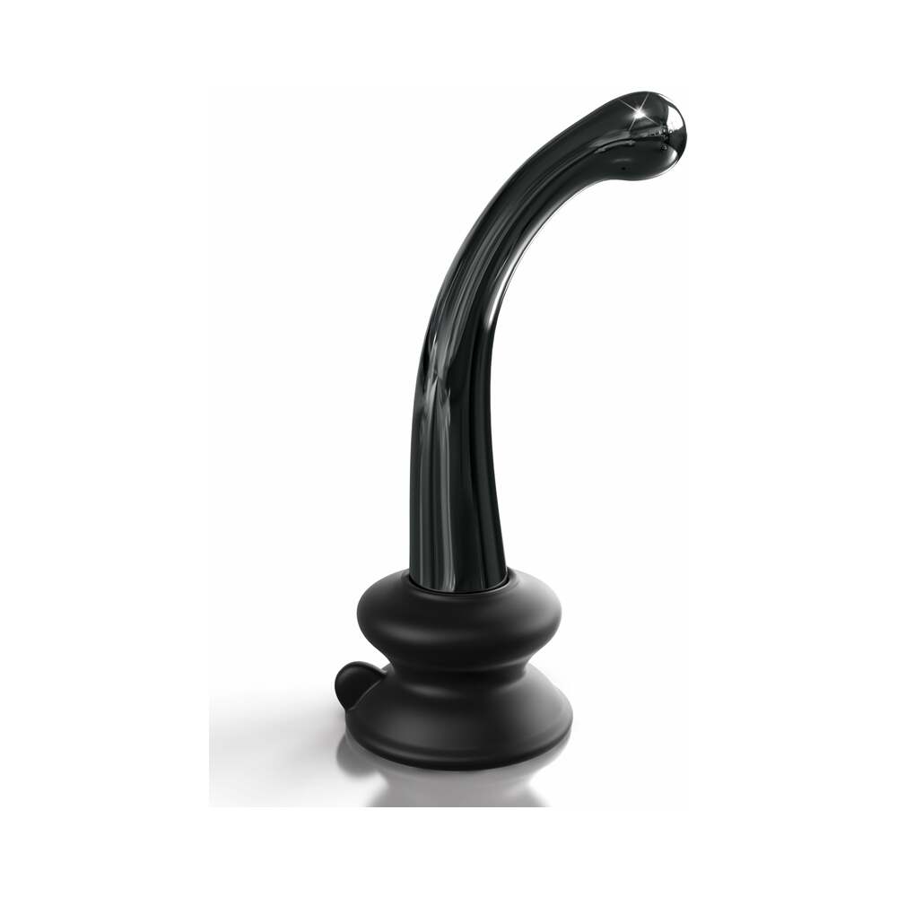 Pipedream - Icicles No. 87 Curved Glass G-Spot Massager With Suction Cup Black - Dildos - Glass