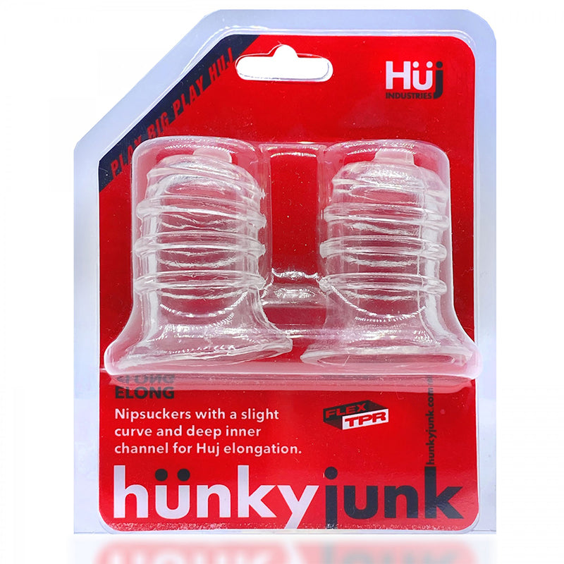 Oxballs - hunkyjunk ELONG Wide-Base Nipsucker Clear - Bondage & Fetish Toys - TPE/TPR/Elastomers