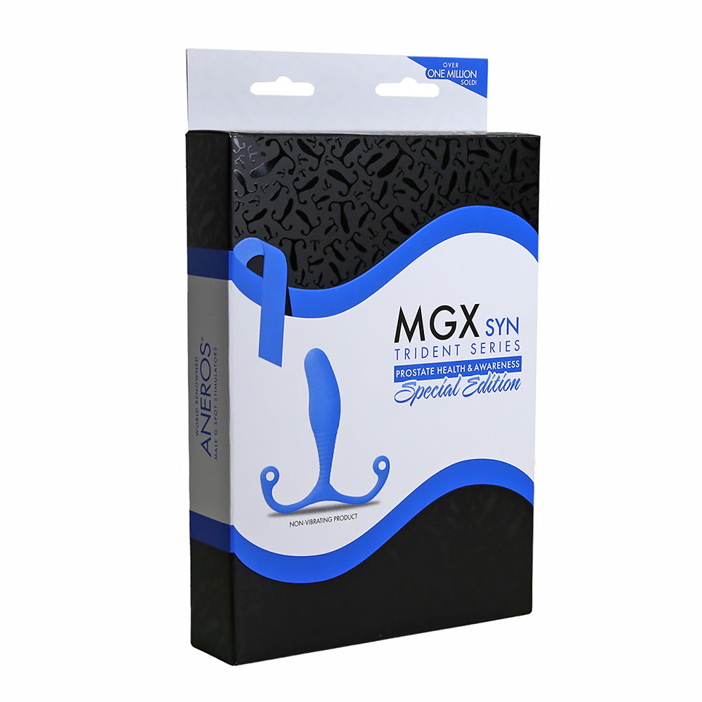 Aneros - Aneros Trident Series MGX Syn Prostate Stimulator Special Edition Blue - Anal Toys & Stimulators - Silicone