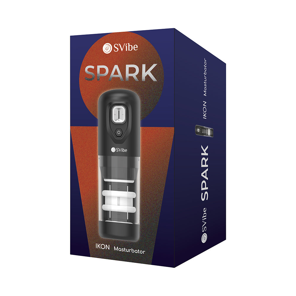 SVibe - SVibe Ikon Spark Masturbator - Masturbation Aids for Males - TPE/TPR/Elastomers