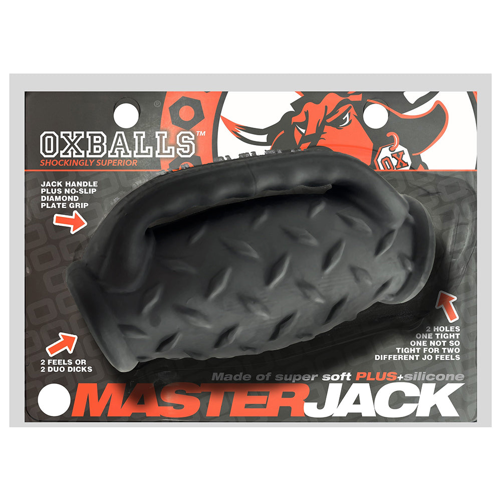 Oxballs - OxBalls Masterjack Double Penetration Jo Black Ice - Masturbation Aids for Males - TPE/TPR/Elastomers