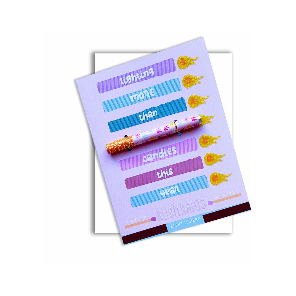 KushKards - Lighting More Than Candles Birthday One Hitter Kard - General - Paper