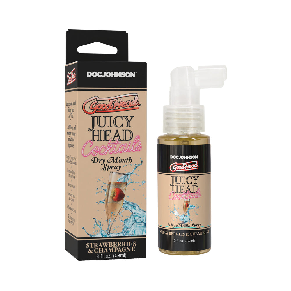 Doc Johnson - GoodHead Juicy Head Cocktails Dry Mouth Spray Strawberries & Champagne 2 oz. - Supplements & Enhancers
