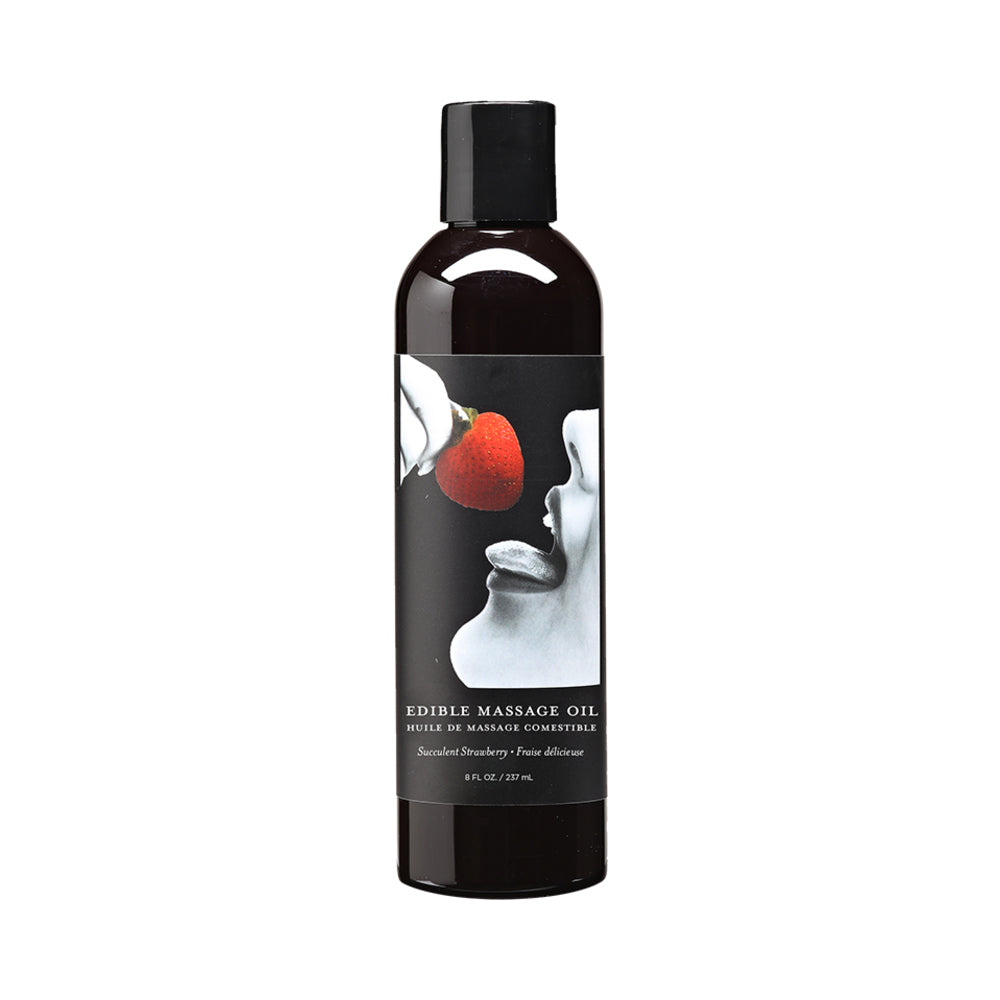 Earthly Body - Earthly Body Edible Massage Lotion Strawberry 8 oz. - Lubricants, Creams & Glides - Cream