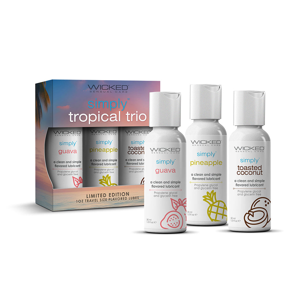 Wicked - Wicked Simply Aqua Tropical Trio 1 oz. - Lubricants, Creams & Glides - Liquid