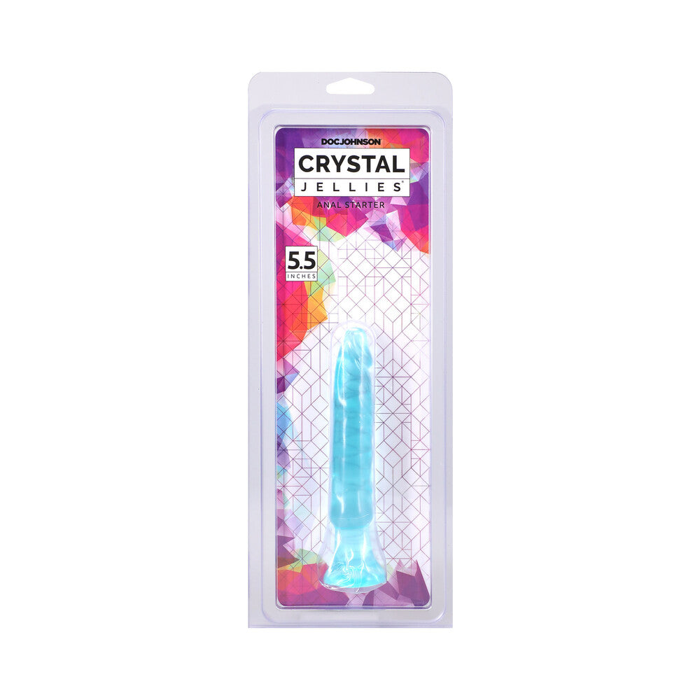 Doc Johnson - Crystal Jellies Anal Starter 5.5 in. Teal - Anal Toys & Stimulators