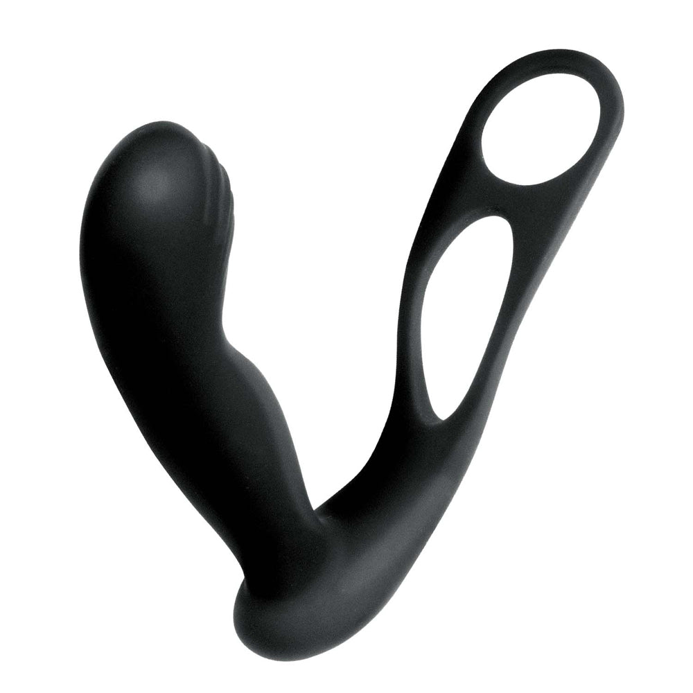 Nasstoys - Butts Up Prostate Massager With Scrotum & Cock Ring Black - Anal Toys & Stimulators - Silicone