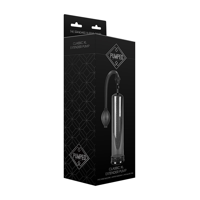 Shots - Pumped Classic XL Extender Penis Pump Black - Pumps & Enlargers - Silicone