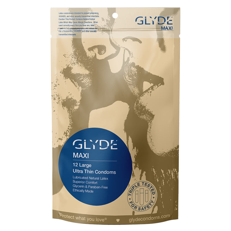 Glyde Condoms - Glyde Maxi Large/Xl 12pk - Condoms - Latex