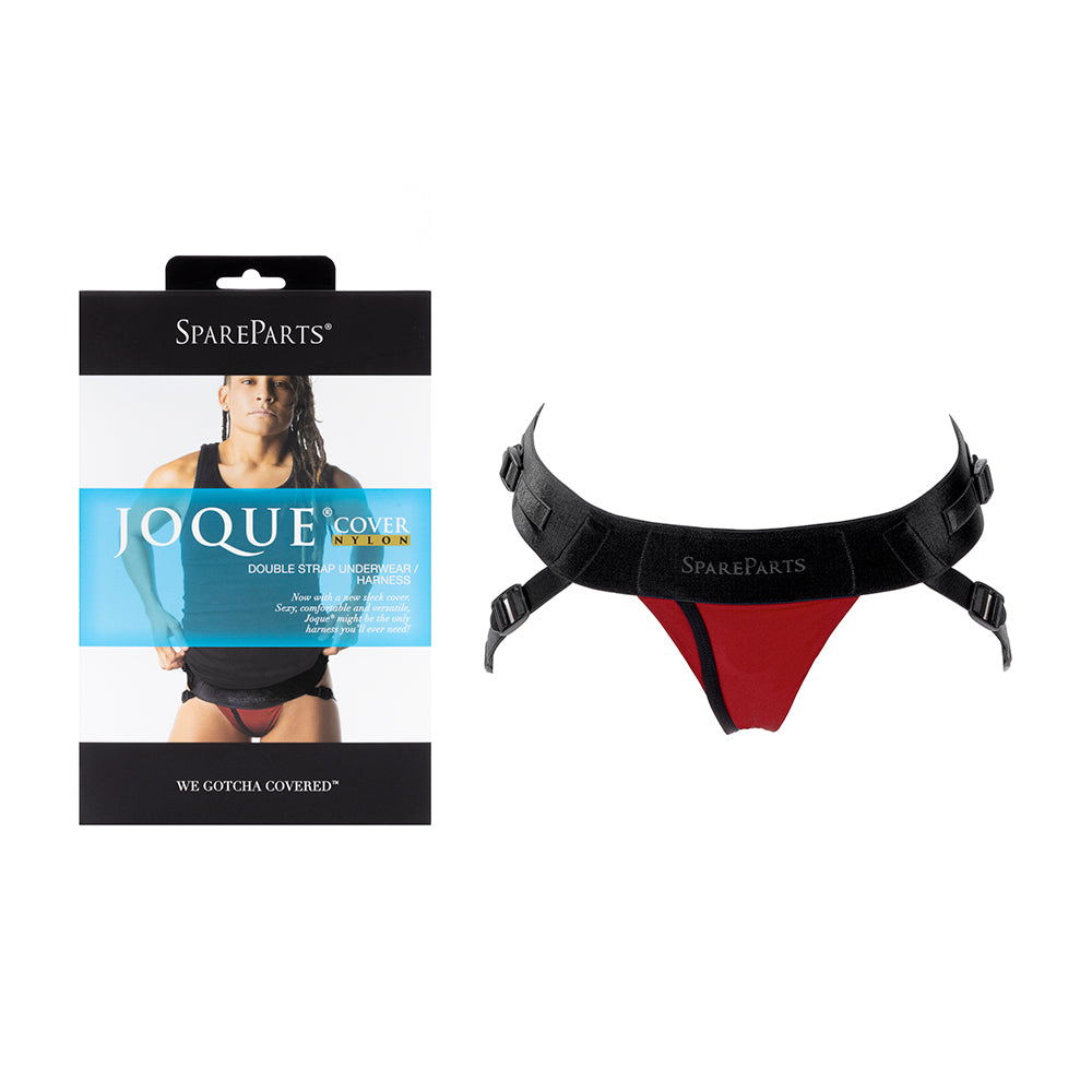 SpareParts - SpareParts Joque Cover Underwear Harness Red (Double Strap) Size B Nylon - Harnesses & Strap-Ons - Nylon