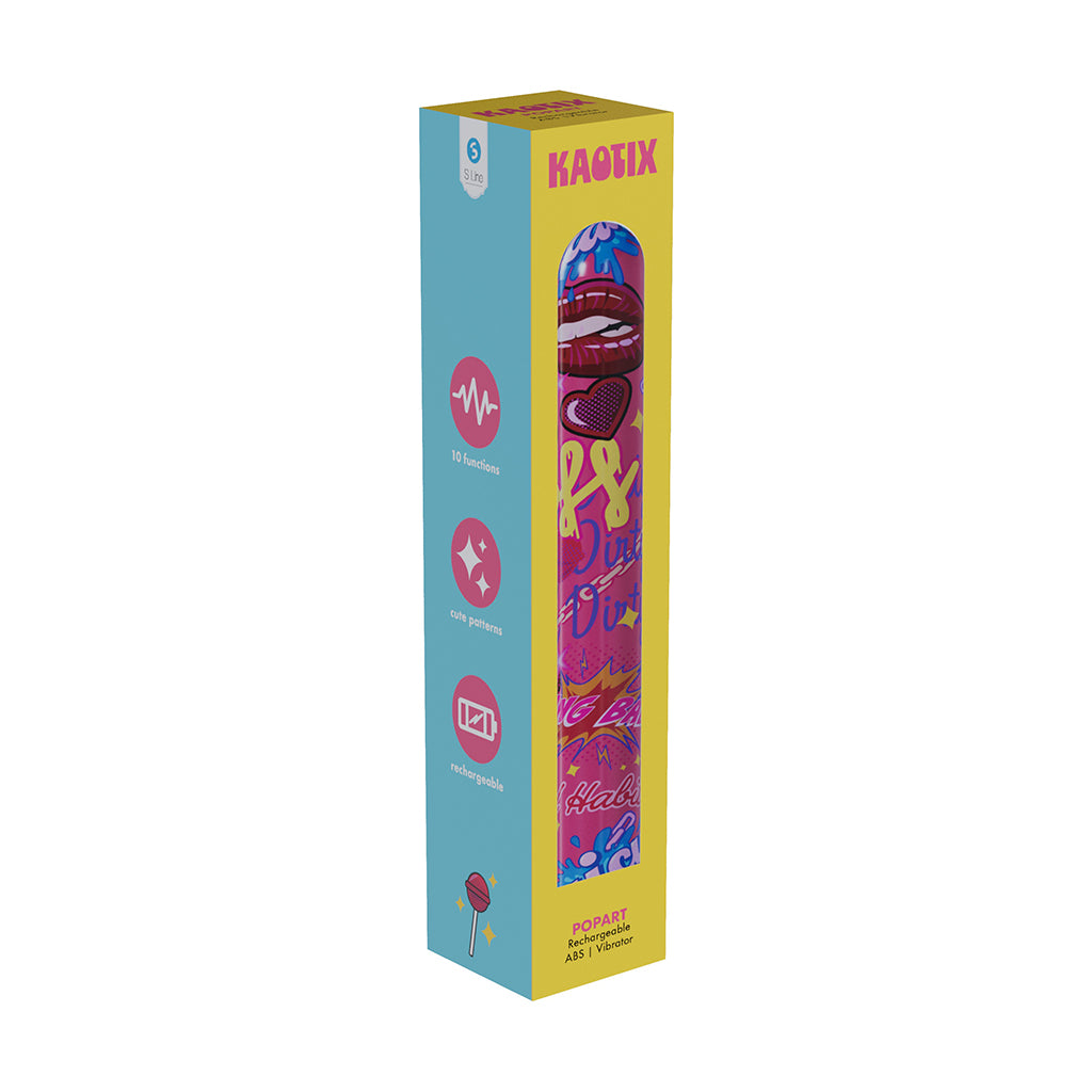 Shots - SLI Kaotix Pop Art Rechargeable Vibrator Pink - Vibrators