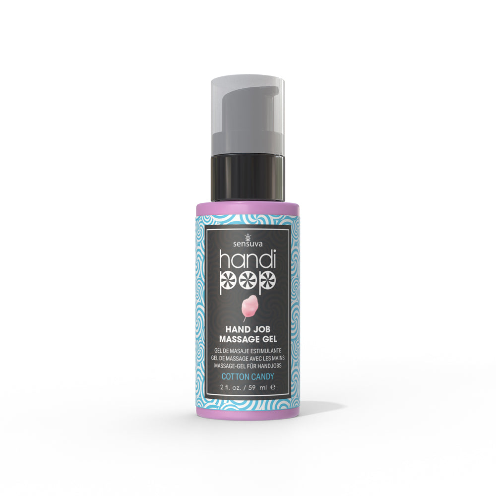 Sensuva - Sensuva HandiPop Edible Hand Job Massage Gel Cotton Candy 2 oz. - Lubricants, Creams & Glides - Gel