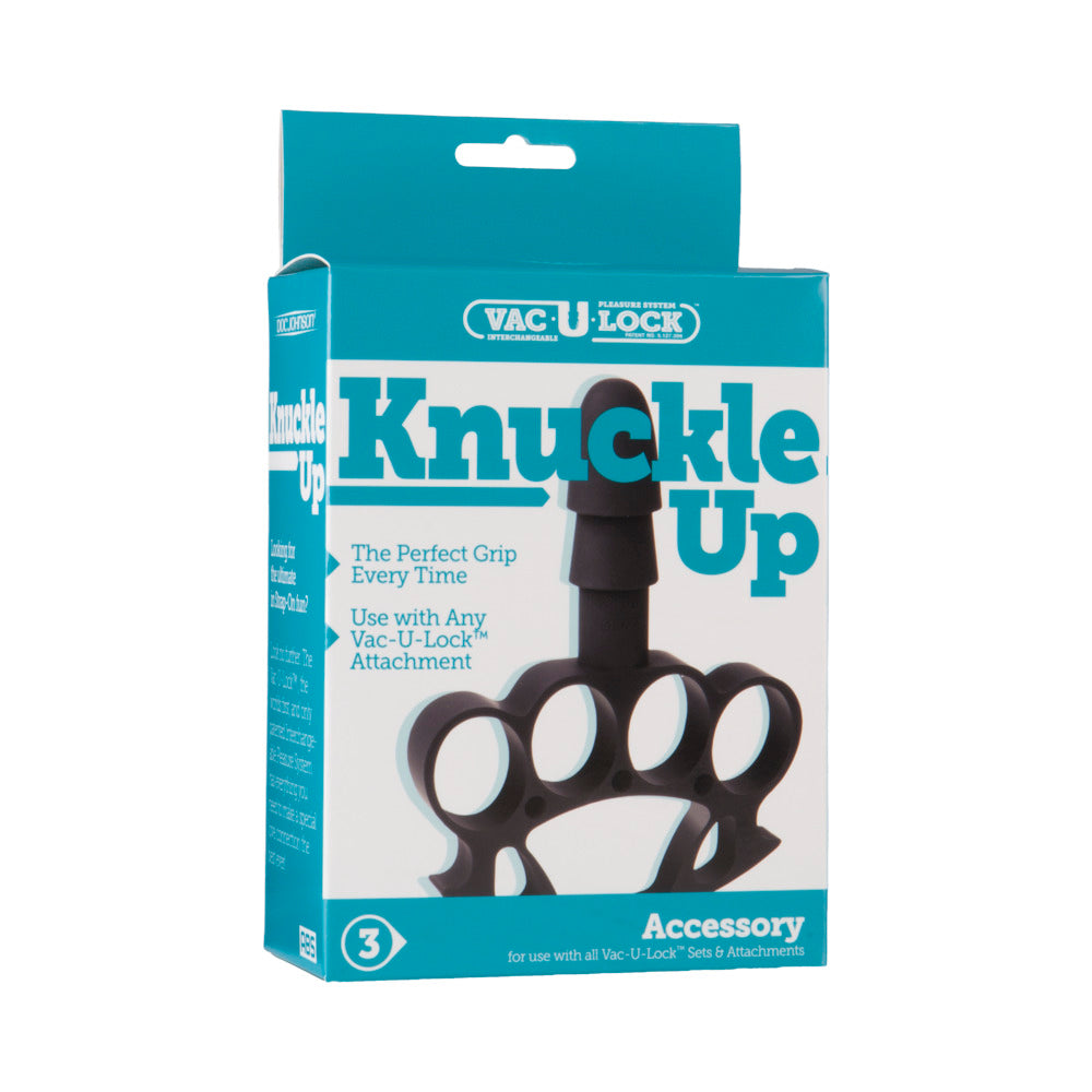 Doc Johnson - Vac-U-Lock - Knuckle Up Black - Harnesses & Strap-Ons - ABS