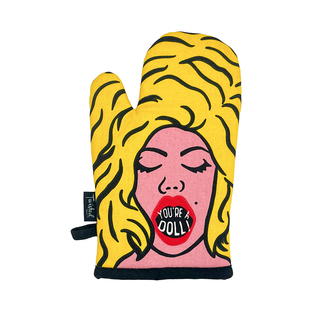 Twisted Wares - Twisted Wares You''re a Doll Oven Mitt - Novelties & Games - Cotton