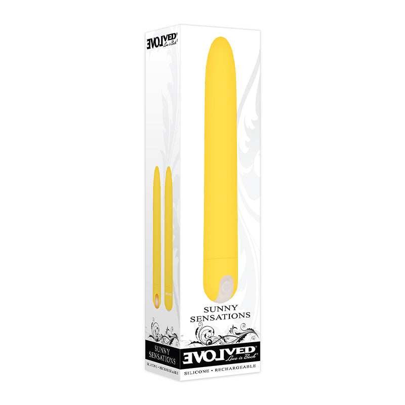 Evolved - Evolved Sunny Sensations Rechargeable Silicone Sli mline Vibrator Yellow - Vibrators - ABS