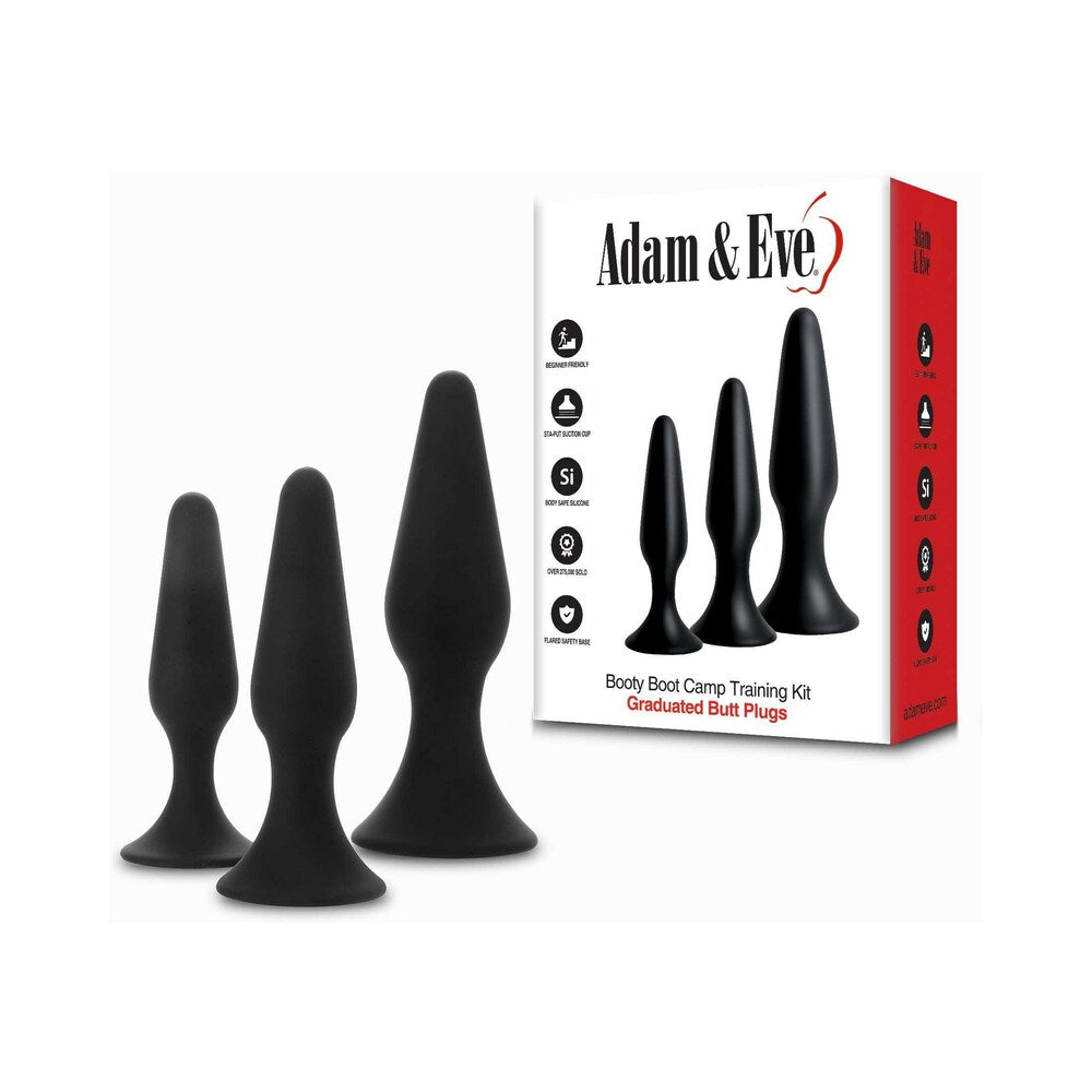 Adam & Eve - Adam & Eve Booty Boot Camp Anal Plug Training Kit - Anal Toys & Stimulators - Silicone