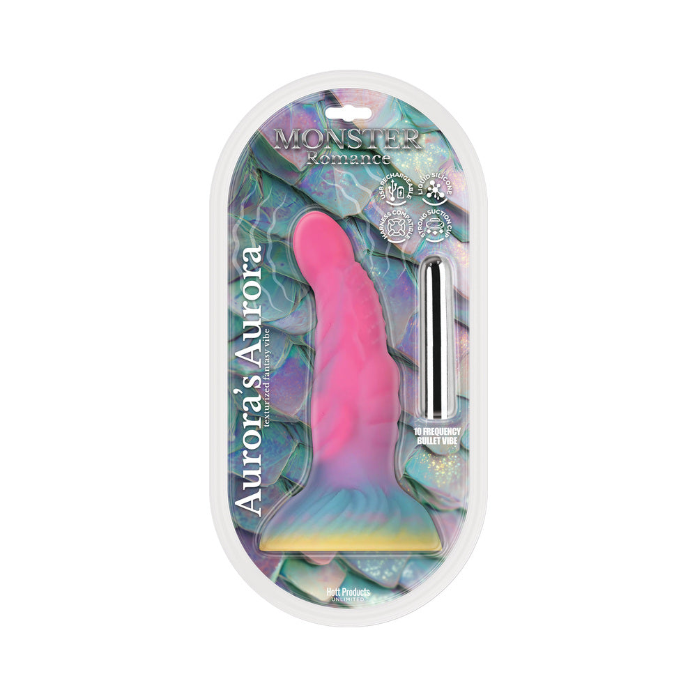 Hott Products - Monster Romance Auroras Aura Dildo with Multi-Speed Bullet - Dildos