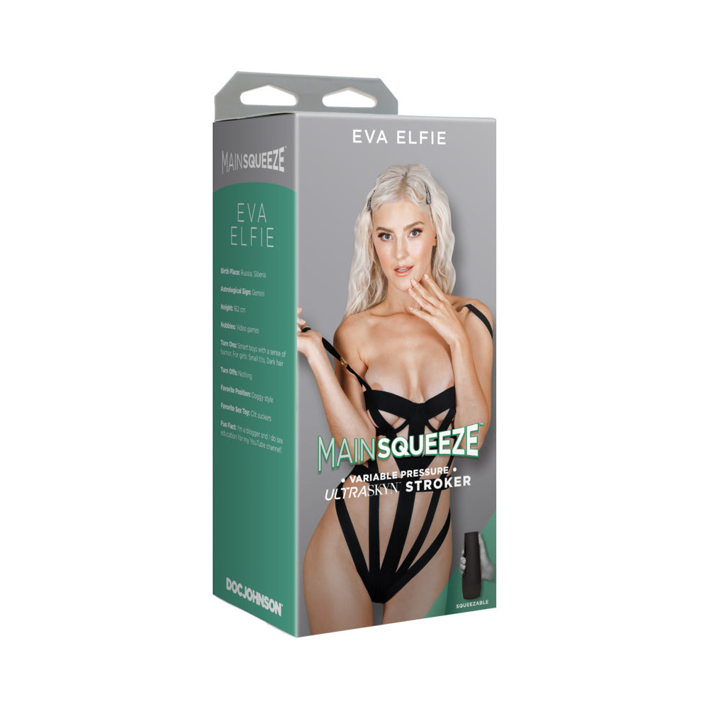 Doc Johnson - Main Squeeze Eva Elfie ULTRASKYN Stroker Pussy Vanilla - Masturbation Aids for Males - TPE/TPR/Elastomers