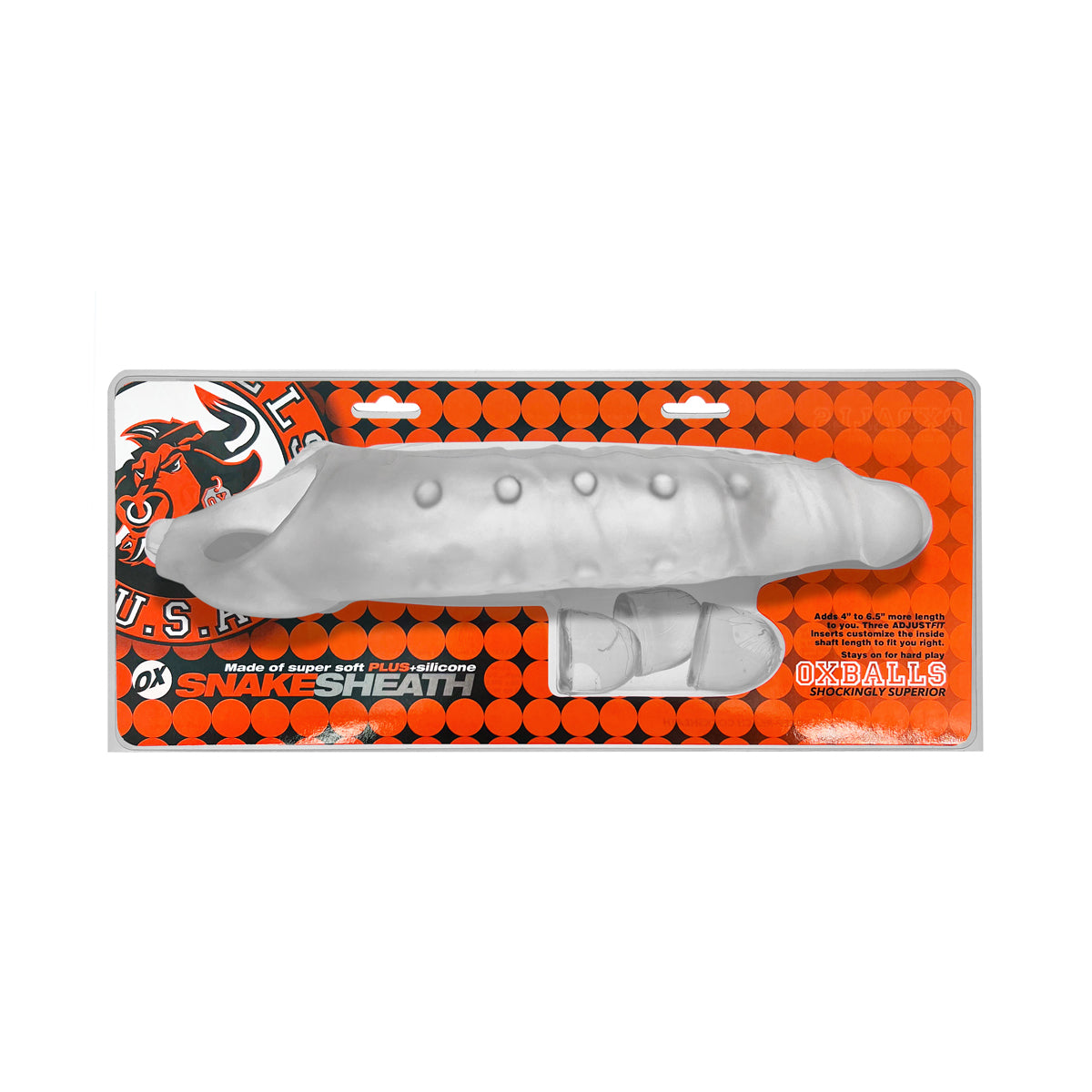 Oxballs - OxBalls Snake Deep-Reacher Cocksheath Clear Ice - Penis Extension & Sleeves - Silicone