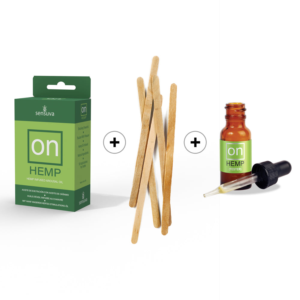 Sensuva - Sensuva ON Hemp Arousal Oil 5ml Medium Box 12 Piece + Tester/Sticks Refill Kit - Supplements & Enhancers