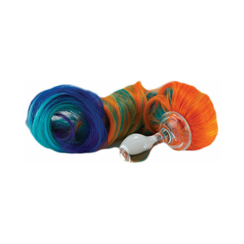 Crystal Delights - Crystal Delights Minx Pony Tail Plug Rainbow - Anal Toys & Stimulators - Glass
