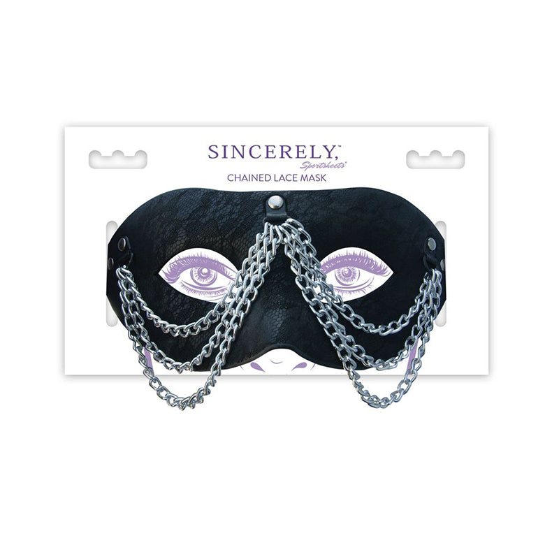 Sportsheets - Sincerely, Sportsheets Chained Lace Mask - Bondage & Fetish Toys - Metal