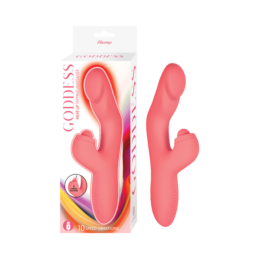 Nasstoys - Goddess Heat Up Tapping Massager Coral - Vibrators - Silicone