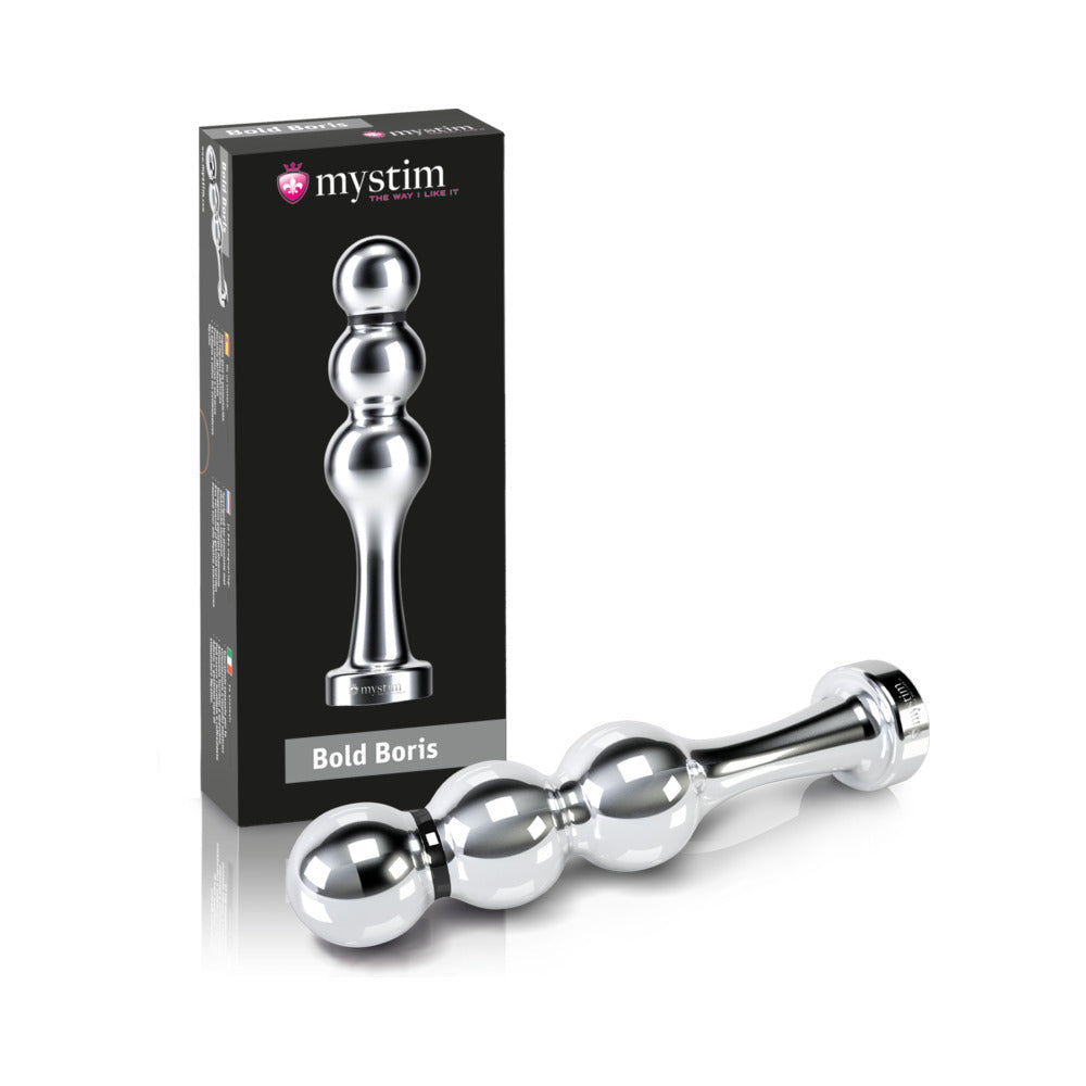 Mystim - Mystim Bold Boris Dildo Ball Plug - Bondage & Fetish Toys - Metal