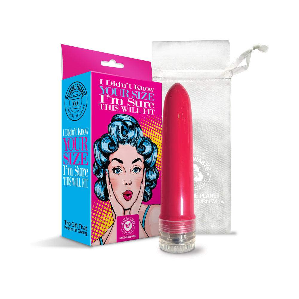 Global Novelties - Pleasure Package I Didn''t Know Your Size - 4" Multi-Speed Vibe - Vibrators - ABS