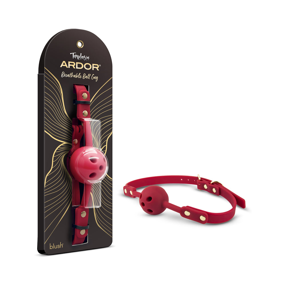 Blush - Temptasia Ardor Ball Gag Red - Bondage & Fetish Toys