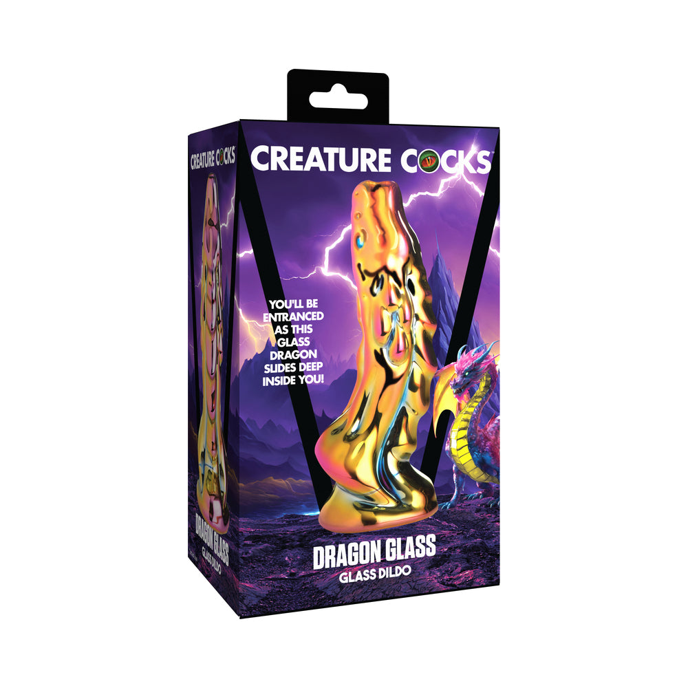 XR Brands - Creature Cocks Dragon Glass Glass Dildo - Dildos - Glass
