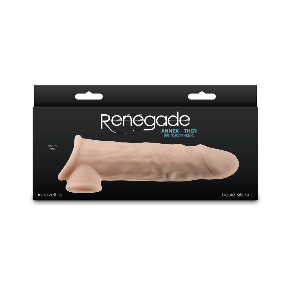 NS Novelties - Renegade Annex Thin Penis Extension Beige - Bondage & Fetish Toys - Silicone