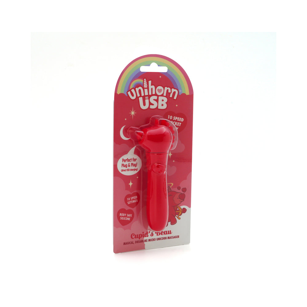 Creative Conceptions - Unihorn USB Bullet Cupid''s Beau Light Red - Vibrators - Silicone
