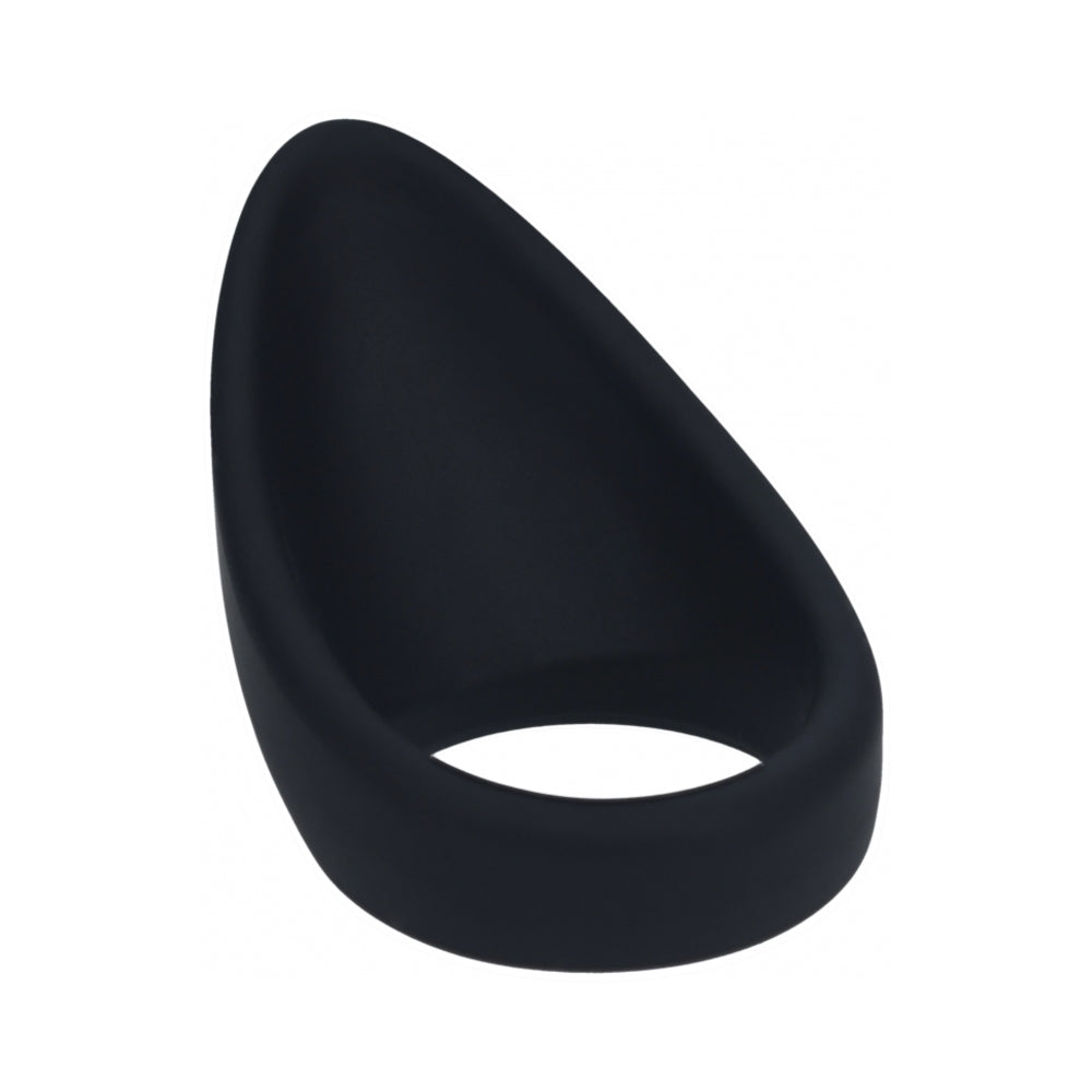 Shots - LEVELZ Teardrop Silicone Cock Ring Black - Cockrings