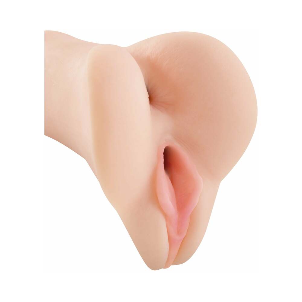 PDX Brands - PDX Vibrating Freshman Fuckhole Remote-Controlled Vaginal Stroker Beige - Masturbation Aids for Males - TPE/TPR/Elastomers