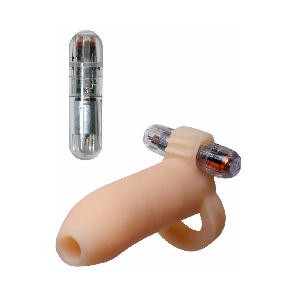 Pipedream - Pipedream Ready-4-Action Real Feel Penis Enhancer Vibrating Extension Sling Beige - Penis Extension & Sleeves - TPE/TPR/Elastomers