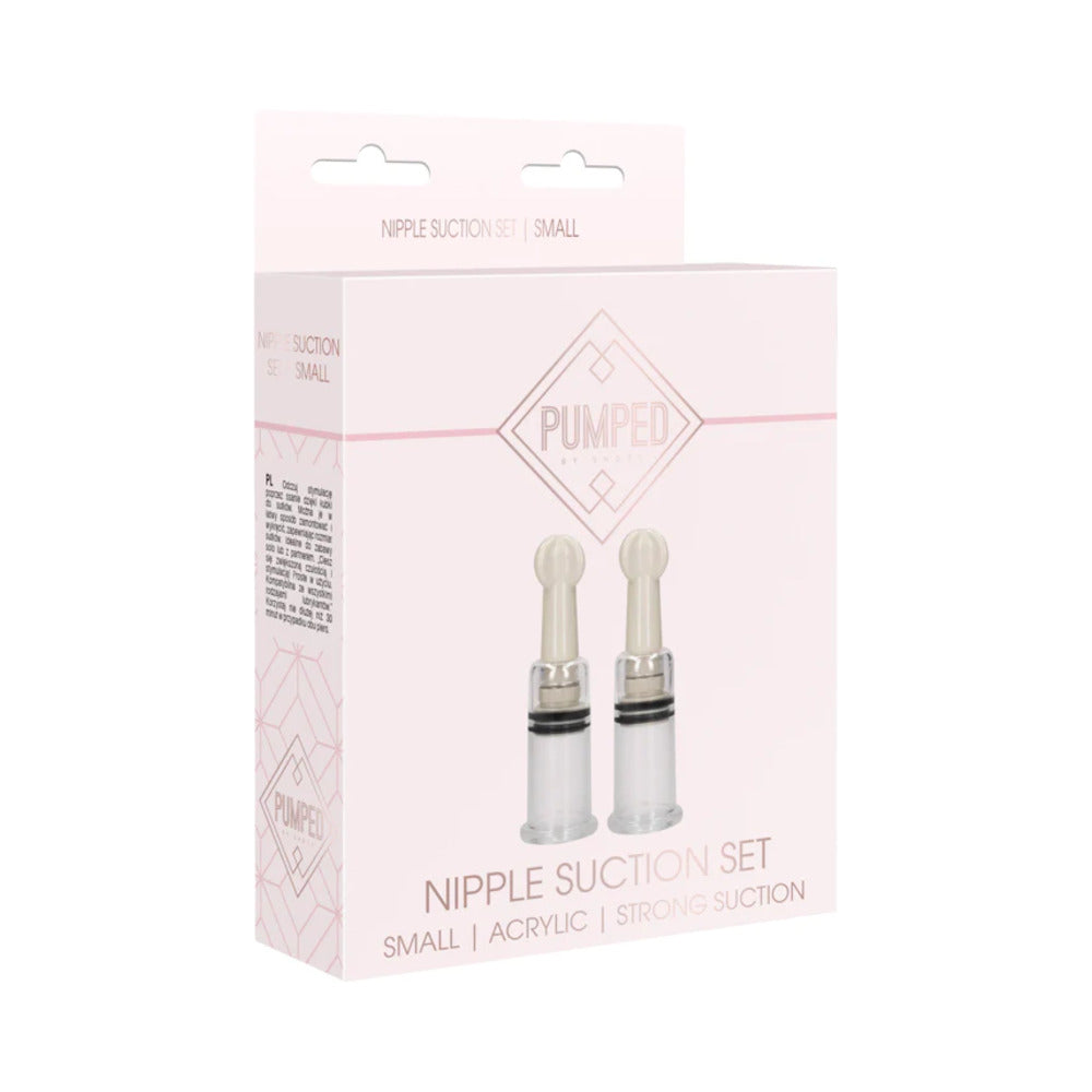 Shots - Pumped Nipple Suction Set Rose Small - Bondage & Fetish Toys - Silicone