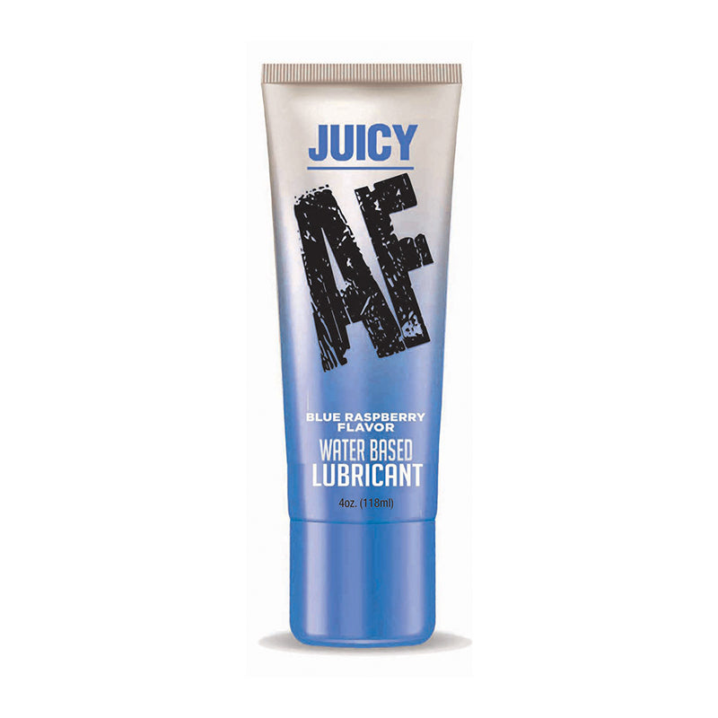 Little Genie - Juicy AF Water Based Lubricant Blue Raspberry 4 oz. - Lubricants, Creams & Glides - Liquid