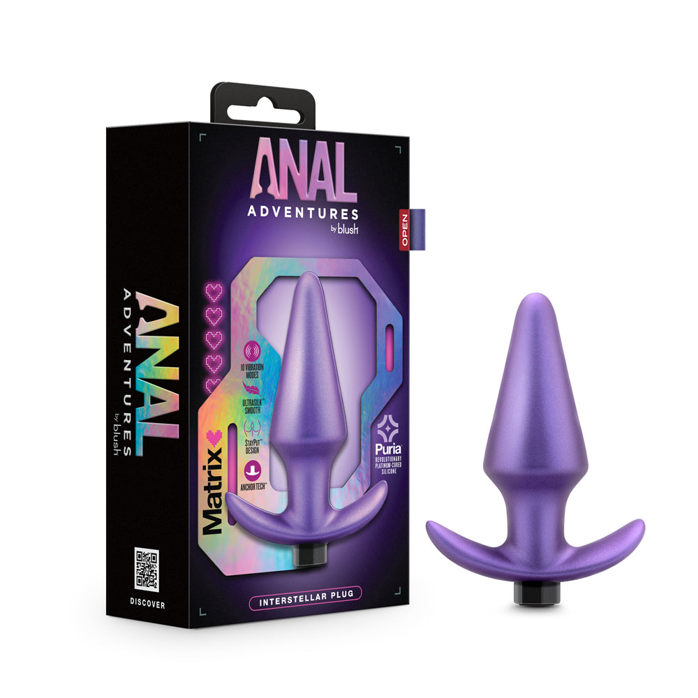 Blush - Anal Adventures Matrix Interstellar Plug Astro Violet - Anal Toys & Stimulators - Silicone